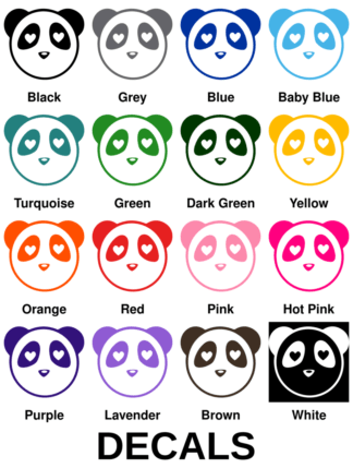 Heart Eyes Panda Decals